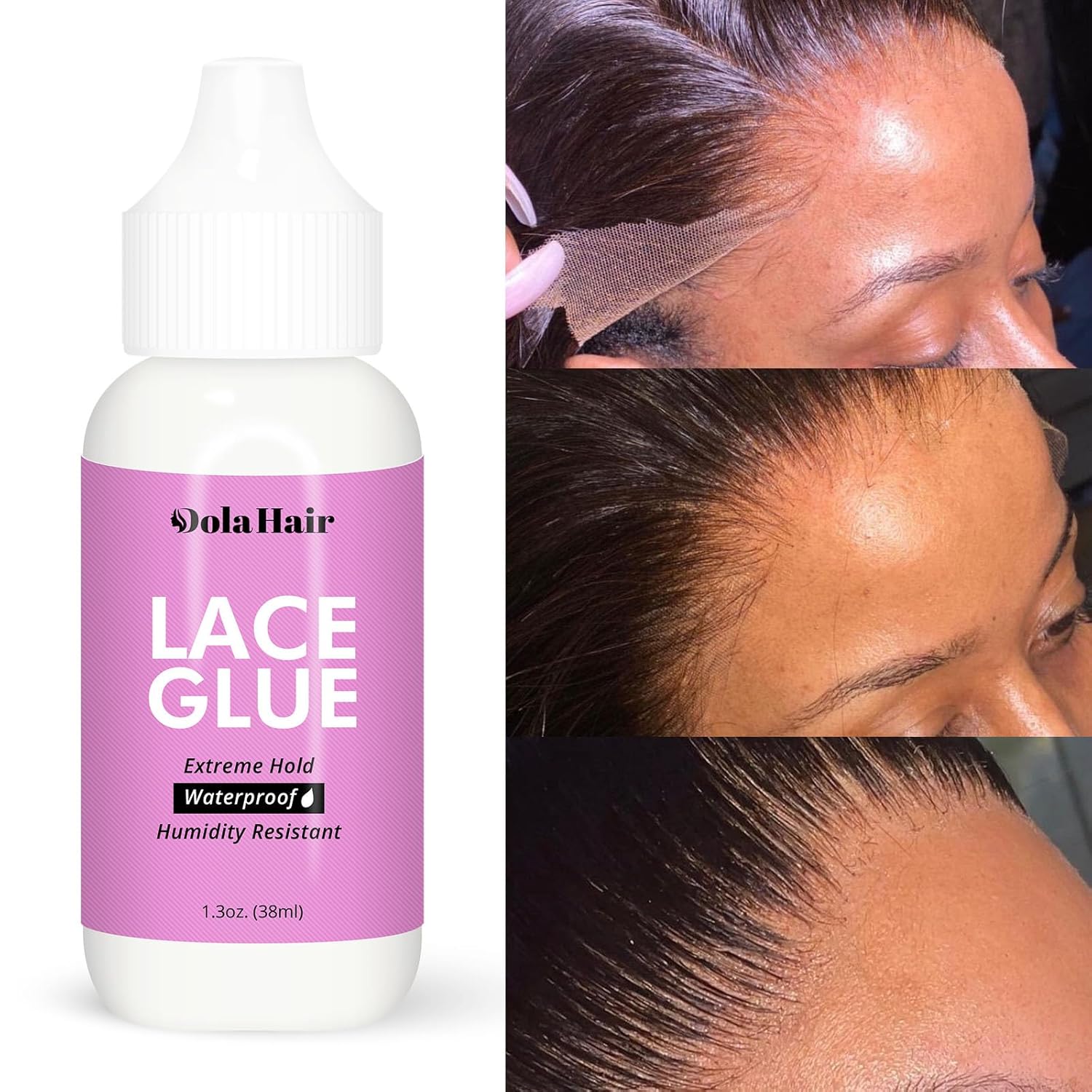 Extreme Hold Lace Glue for Wigs, Waterproof, Invisible Bonding, 1.3 Ounce