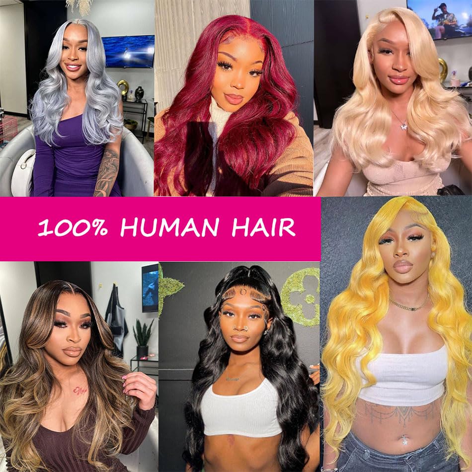 28 Inch 99J Burgundy Lace Front Wigs Human Hair Red Burgundy Wig Human Hair 180% Density 13X6 Body Wave Lace Front Wigs Pre Plucked Glueless Lace Front Wigs Human Hair Wigs for Women